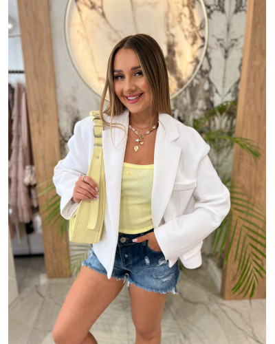 Szorty z przetarciami By o la la...! ciemny jeans