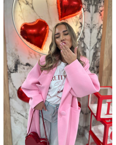 Płaszcz dresowy By o la la...! sugar pink