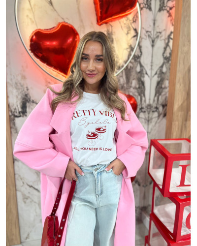 Płaszcz dresowy By o la la...! sugar pink