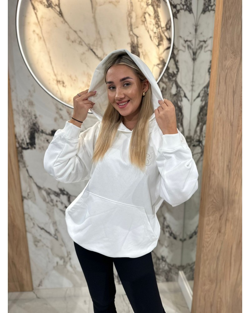 Bluza z kapturem By o la la...! śmietankowa Bluza z kapturem By o la la...! śmietankowa