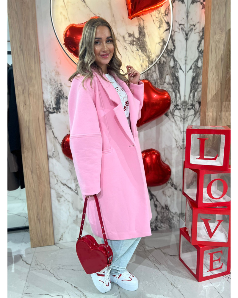 Płaszcz dresowy By o la la...! sugar pink