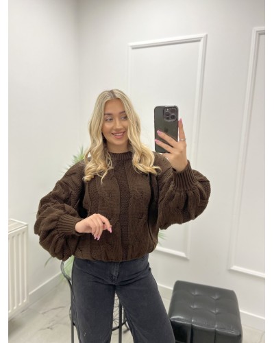 Sweter Aura czekoladowy