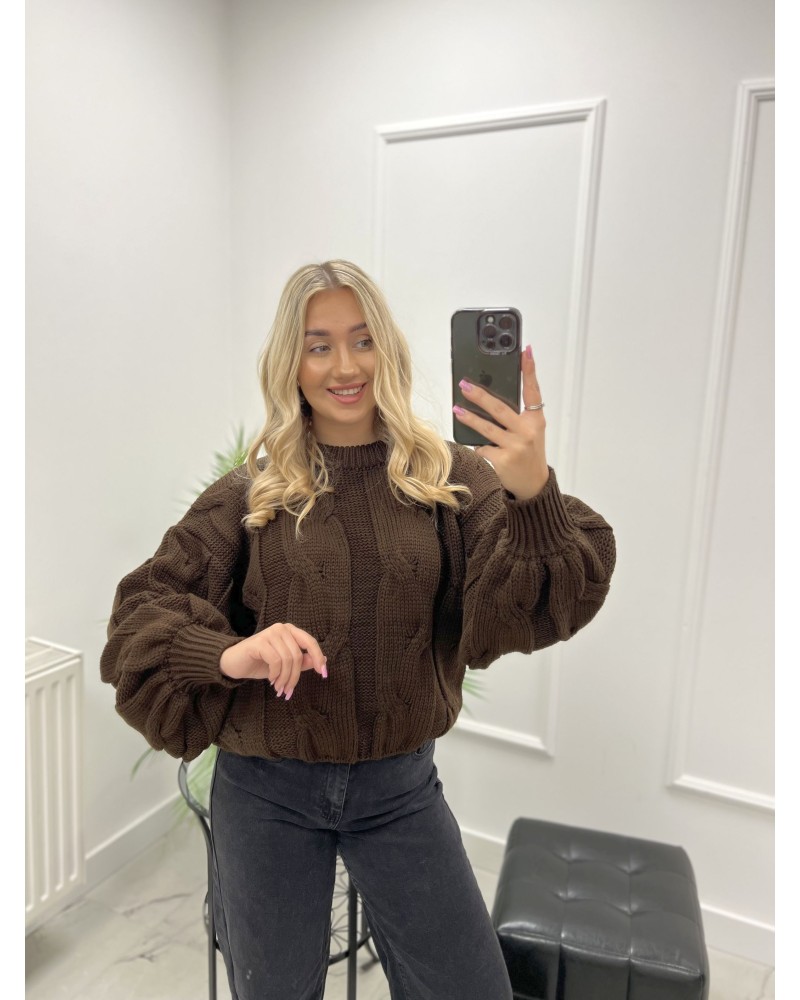 Sweter Aura czekoladowy Sweter Aura czekoladowy