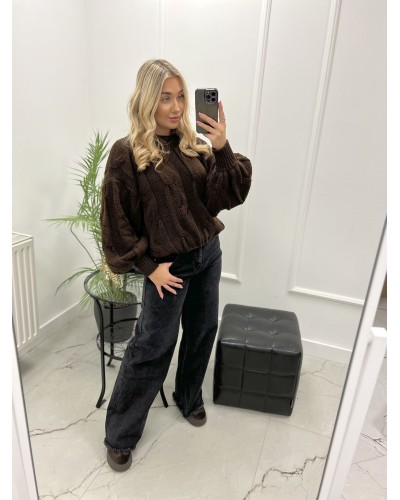 Sweter Aura czekoladowy