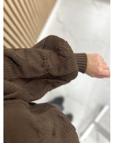 Sweter Aura czekoladowy
