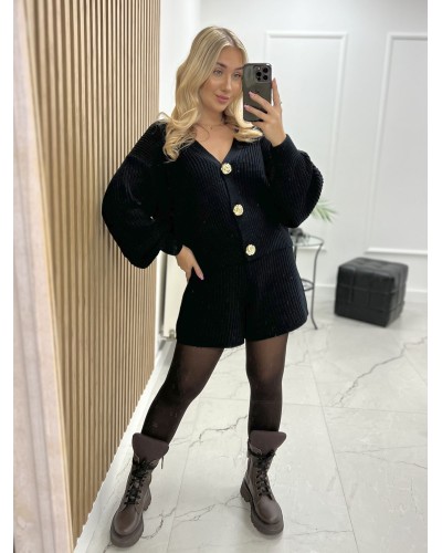 Komplet sweter plus spodenki La Milla czarny