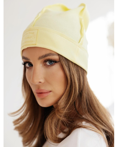Czapka prążkowana z przeszyciem By o la la...! sunshine