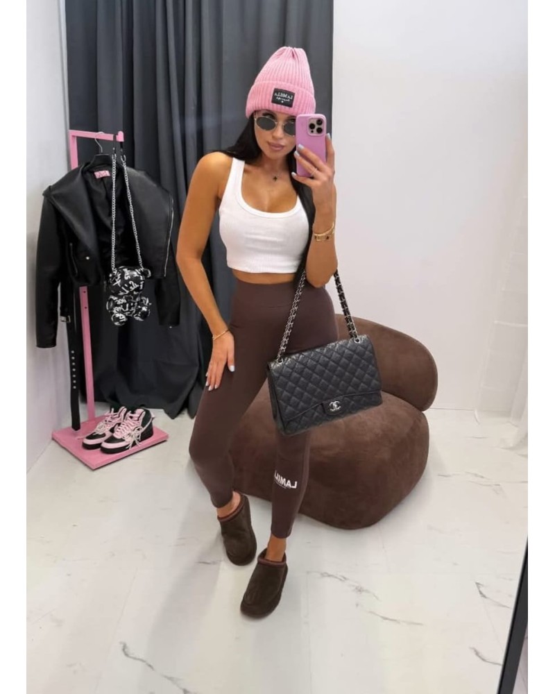 Legginsy LOGO La Milla czekoladowe Legginsy LOGO La Milla czekoladowe