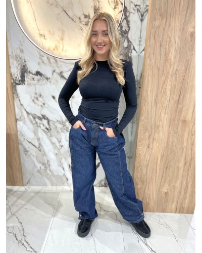 Spodnie jeansowe z zakładkami By o la la...!