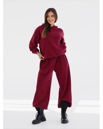 Bluza z kapturem By o la la...! merlot