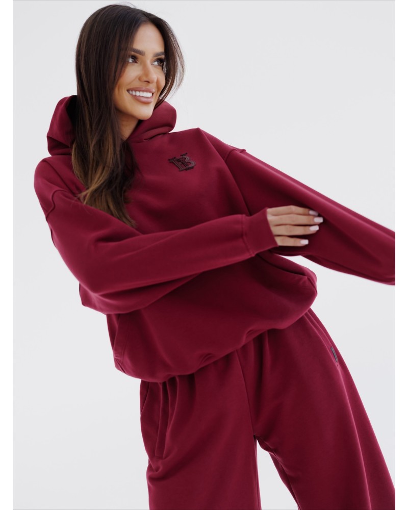 Bluza z kapturem By o la la...! merlot Bluza z kapturem By o la la...! merlot