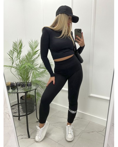 Legginsy LOGO La Milla czarne