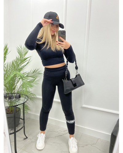 Legginsy LOGO La Milla czarne