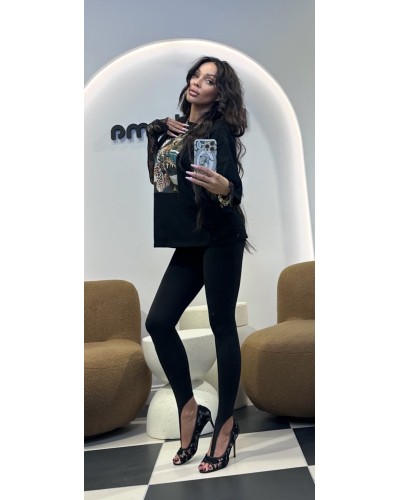 Legginsy szpilka LADY DRAMA czarne