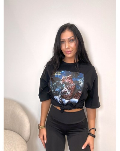 T-shirt gepard LADY DRAMA czarny
