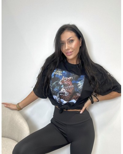 T-shirt gepard LADY DRAMA czarny