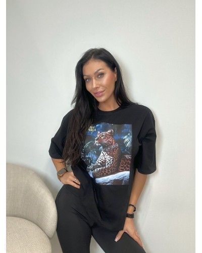 T-shirt gepard LADY DRAMA czarny
