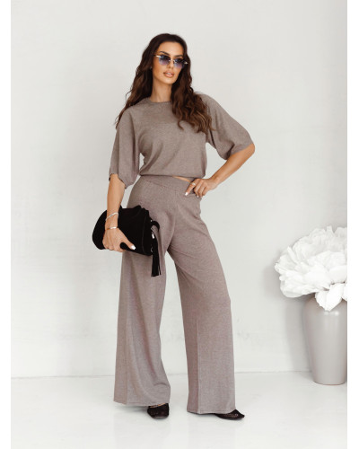 Komplet dzianinowy sweter + spodnie By o la la...! fango