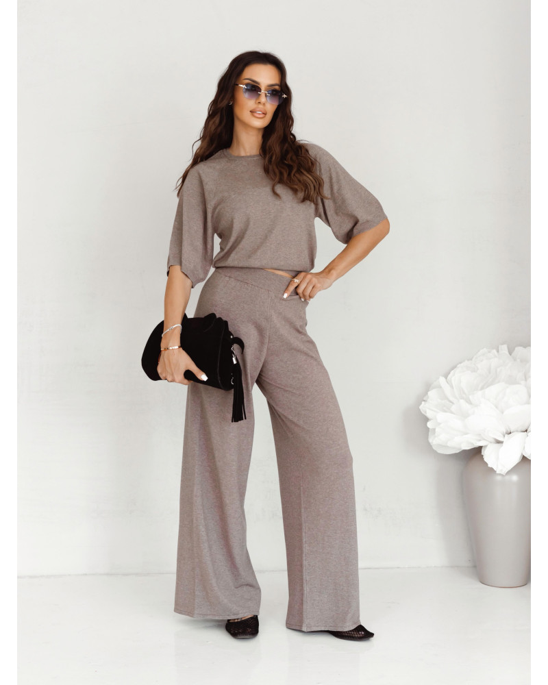 Komplet dzianinowy sweter + spodnie By o la la...! fango