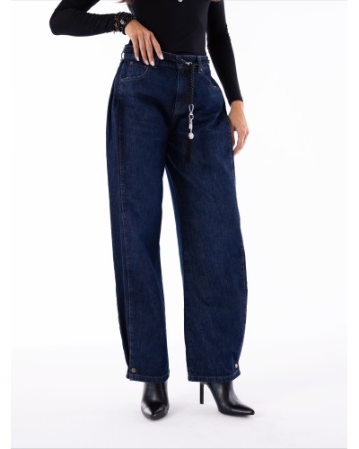 Spodnie jeansowe z zakładkami By o la la...!