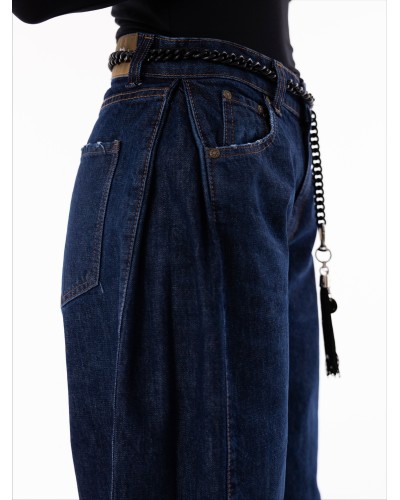 Spodnie jeansowe z zakładkami By o la la...!