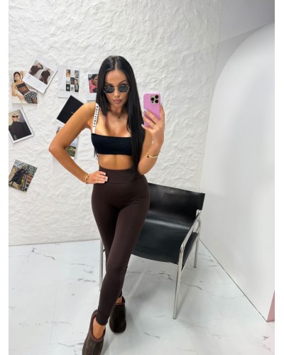 Legginsy ocieplane La Milla czekoladowe