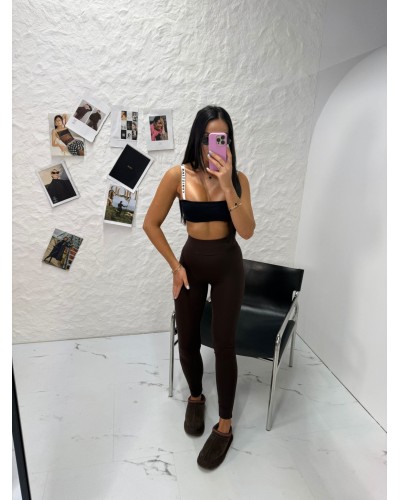Legginsy ocieplane La Milla czekoladowe