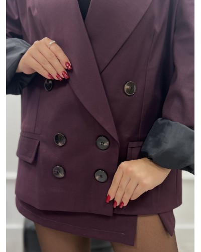 Marynarka materiałowa La Milla śliwkowa