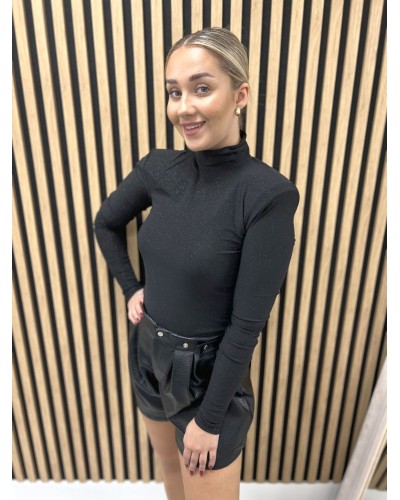 Golf błyszczący LA MILLA czarny