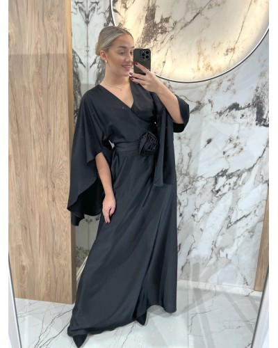 Sukienka satynowa Wenecja By o la la...! czarna