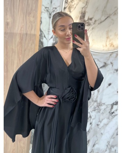 Sukienka satynowa Wenecja By o la la...! czarna