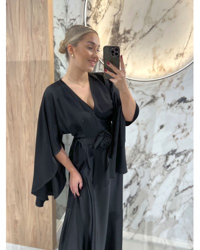 Sukienka satynowa Wenecja By o la la...! czarna