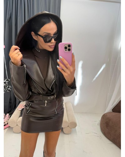 Ramoneska z kapturem La Milla czekoladowa