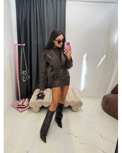 Ramoneska z kapturem La Milla czekoladowa