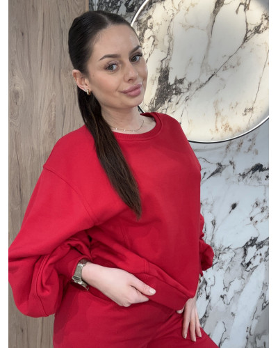 Bluza z bufiastym rękawem By o la la...! red kiss