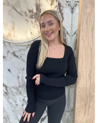 Cienki sweterek caro By o la la...! czarny