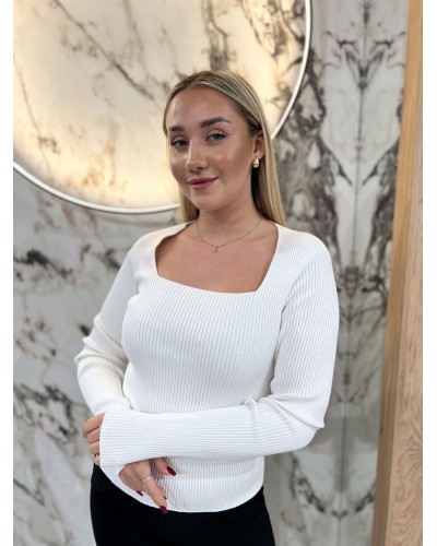 Cienki sweterek caro By o la la...! biały