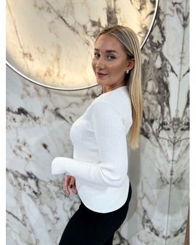 Cienki sweterek caro By o la la...! biały