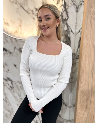 Cienki sweterek caro By o la la...! biały