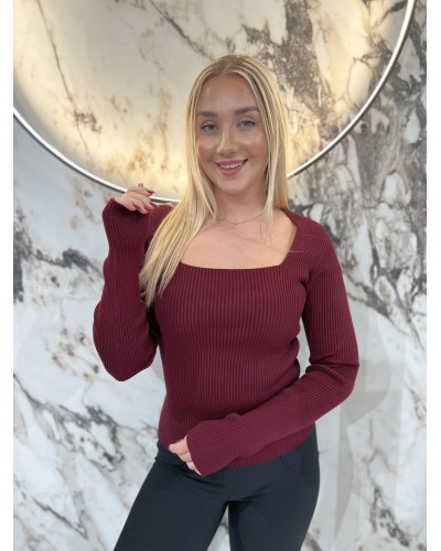 Cienki sweterek caro By o la la...! merlot