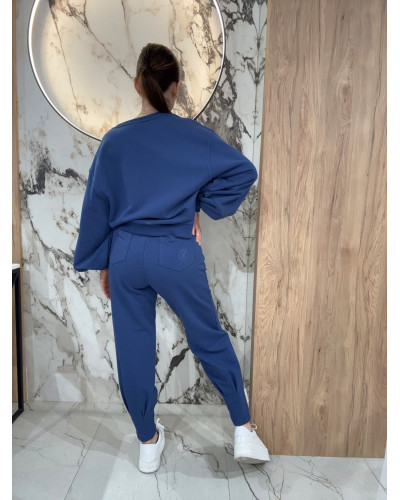 Bluza z bufiastym rękawem By o la la...! denim