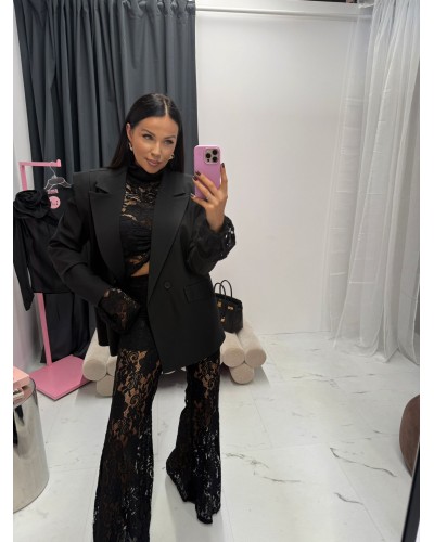 Nowa bluzka koronkowa La Milla czarna