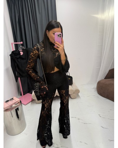 Nowa bluzka koronkowa La Milla czarna