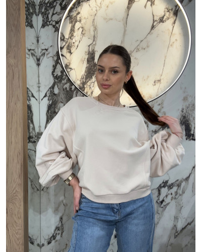 Bluza z bufiastym rękawem By o la la...! nude