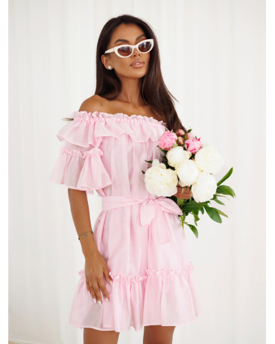 Sukienka babydoll By o la la...! różowa