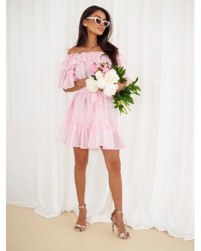 Sukienka babydoll By o la la...! różowa