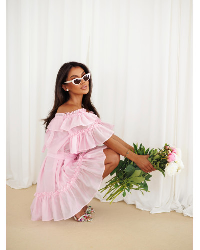 Sukienka babydoll By o la la...! różowa