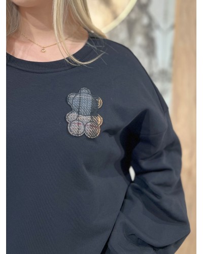 Bluza z misiem By o la la...! czarna