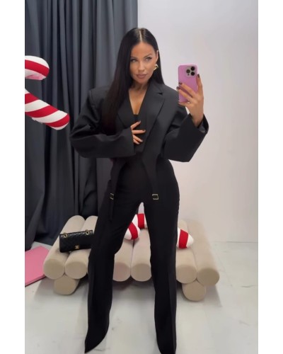 Marynarka z paskami La Milla czarna