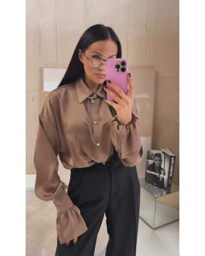 Koszula satynowa La Milla fango